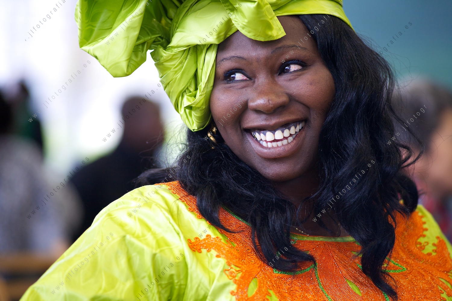 Mujer senegalesa en el Día de Senegal