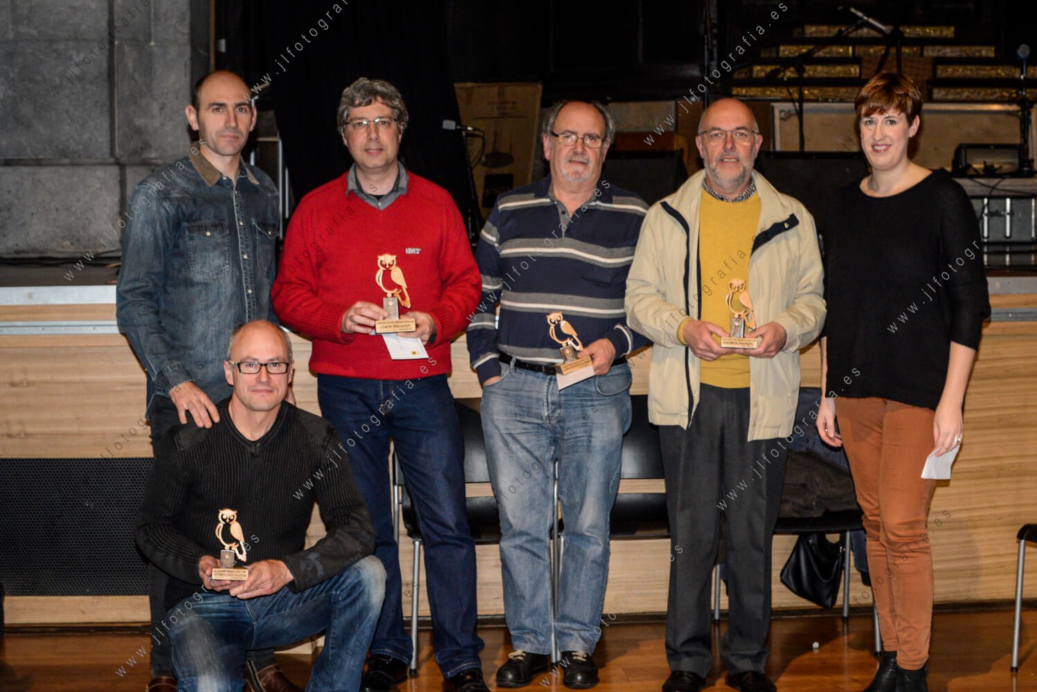Fotografía de la entrega de premios del rally nocturno Gautxori de Azpeitia.