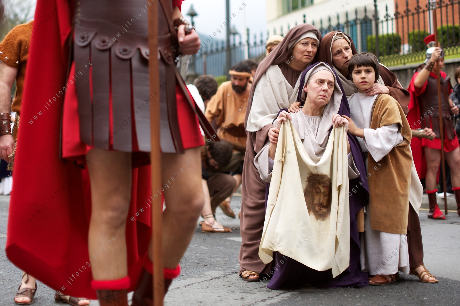 Escena del niño ciego.
