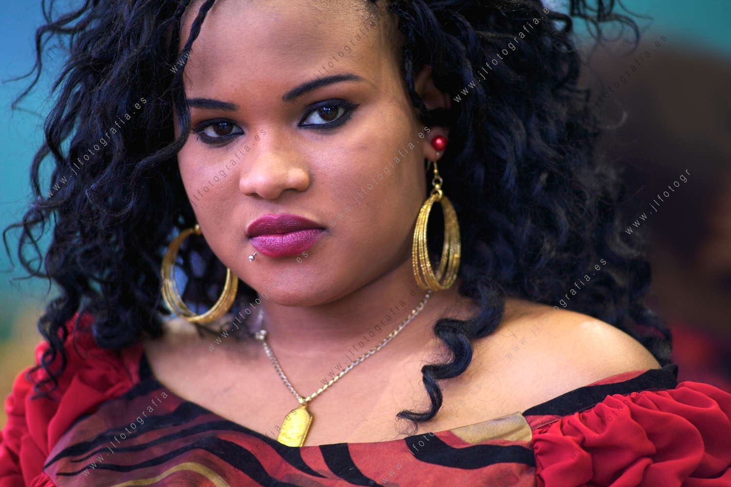 Senegalesa retrato, primer plano