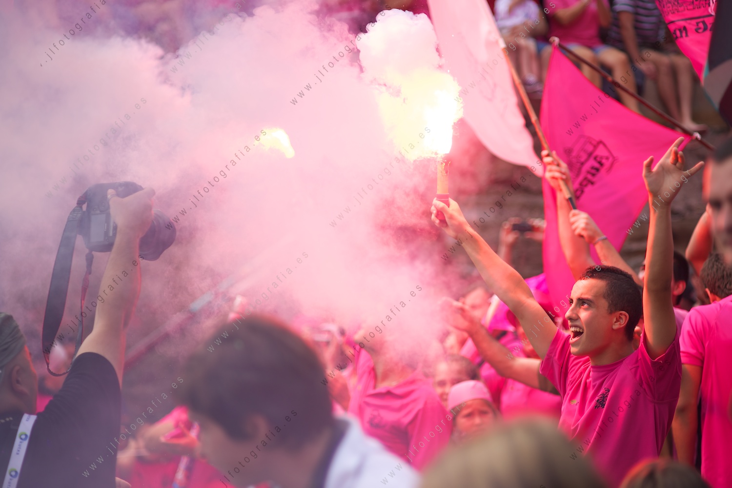 La afición con bengalas