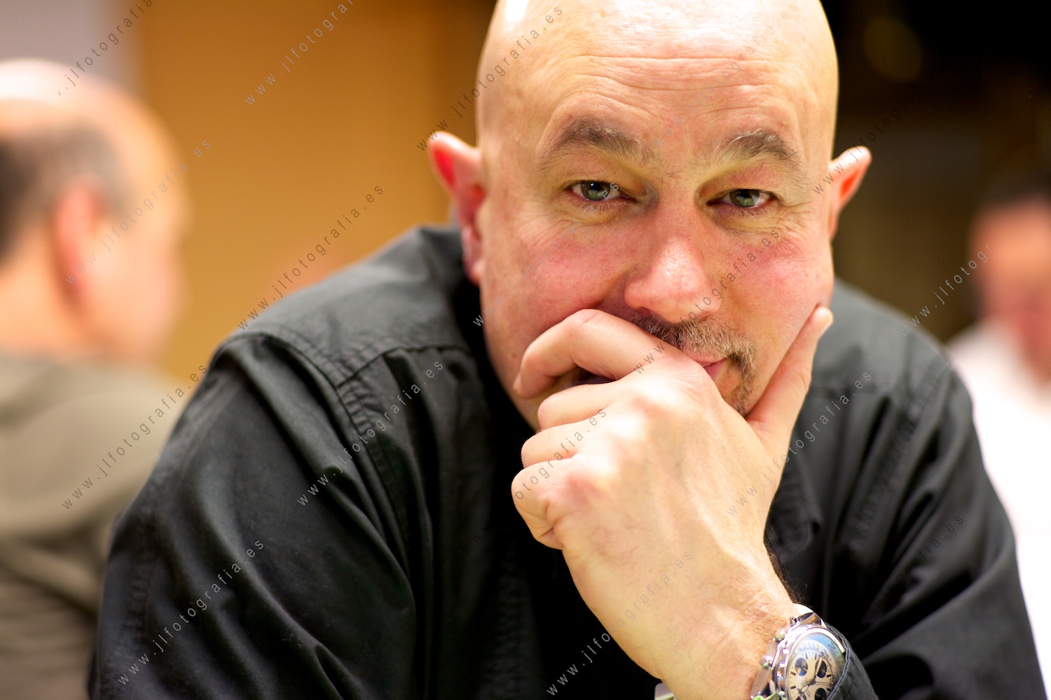 Aurelio Gómez durante la cena en el Bihotz Gaztea