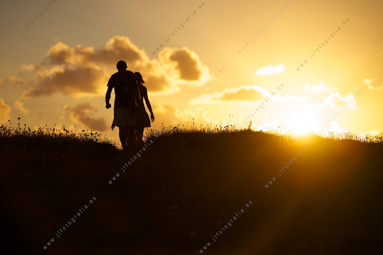 Paseo durante el ocaso