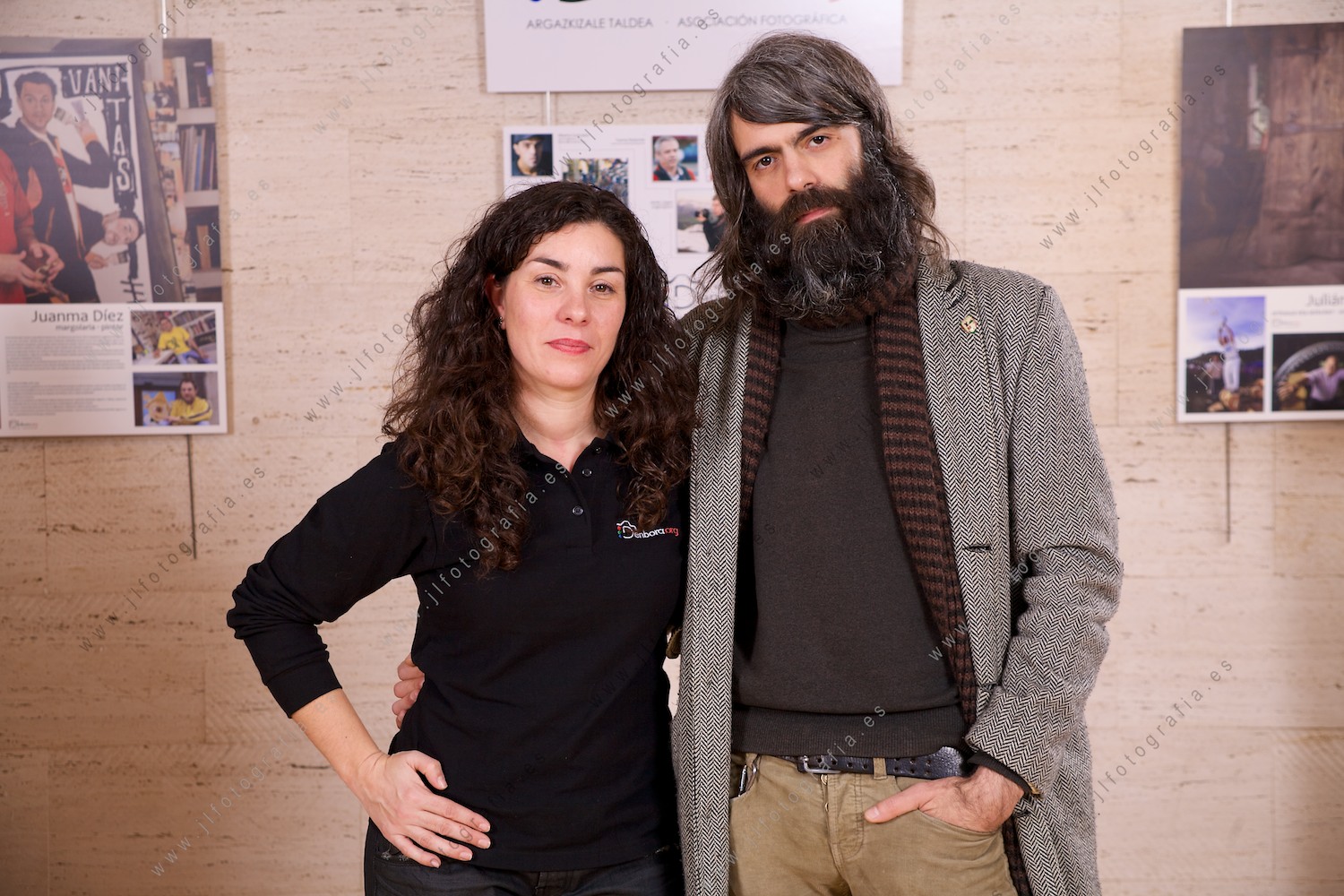 Esther y el baterista Patxi López Monasterio