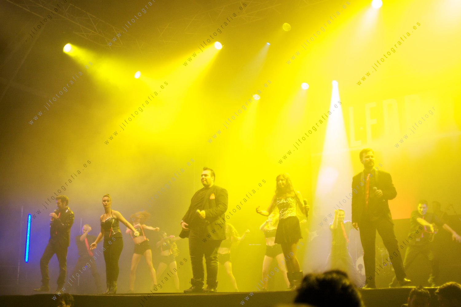 Escenario del concierto La Fuerza del destino, musical de tributo a Mecano