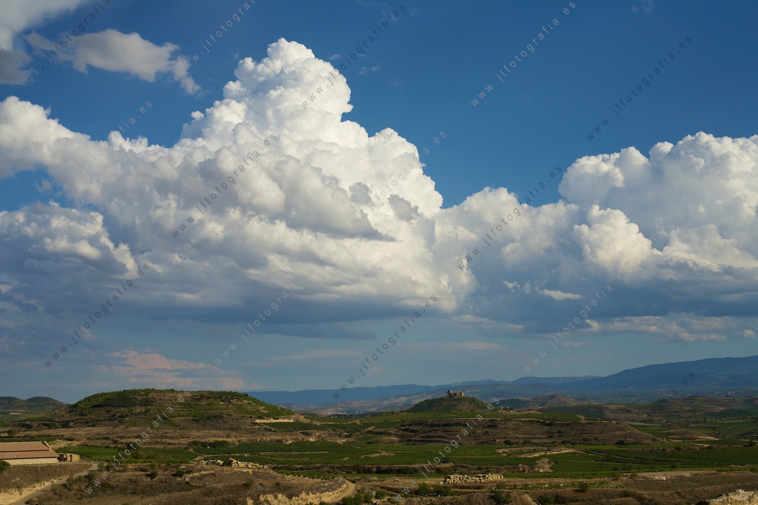 paisaje clásico de la Rioja alavesa desde la iglesia de San Vicente de la Sonsierra
