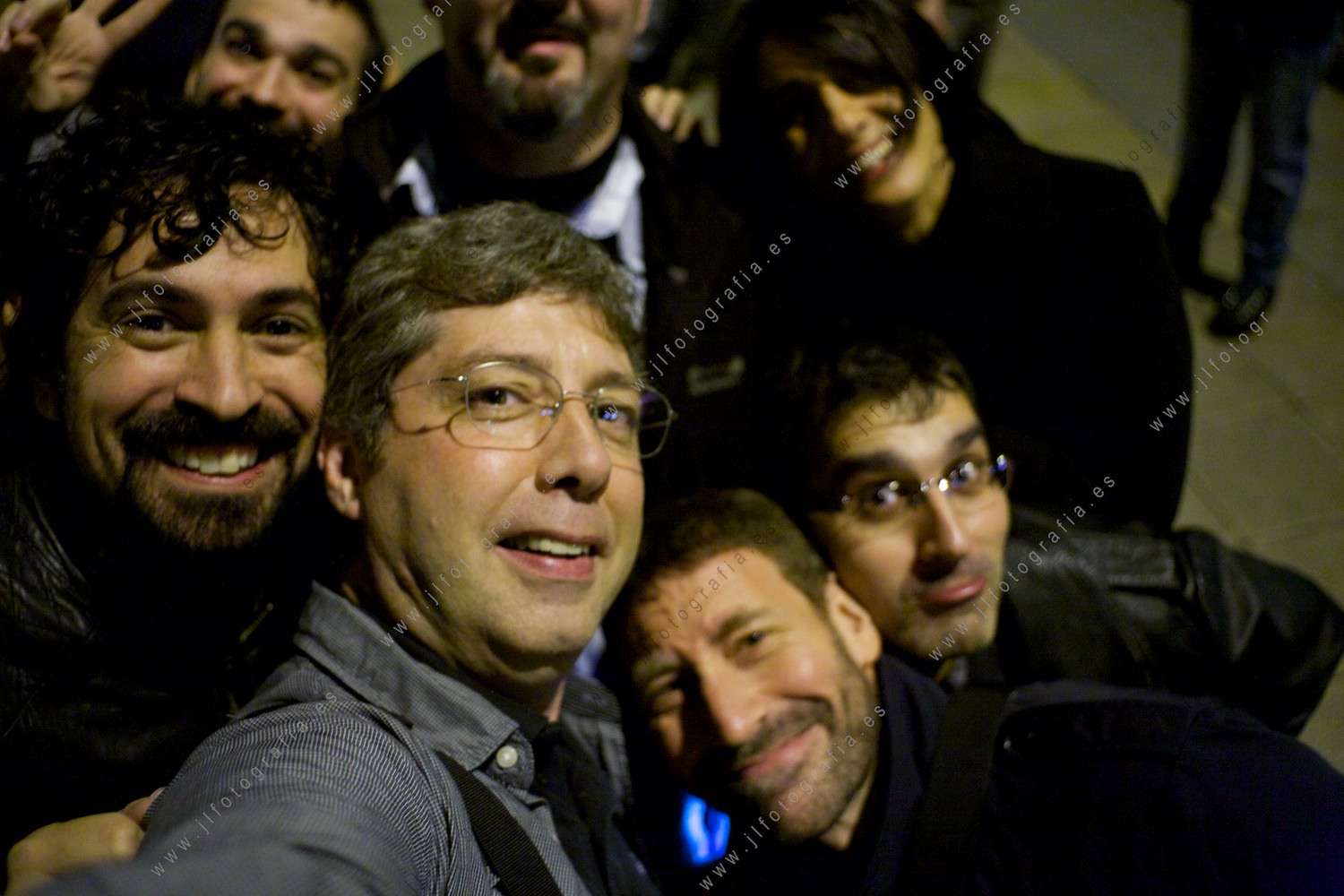 Selfie, autofoto de varios miembros de Denbora