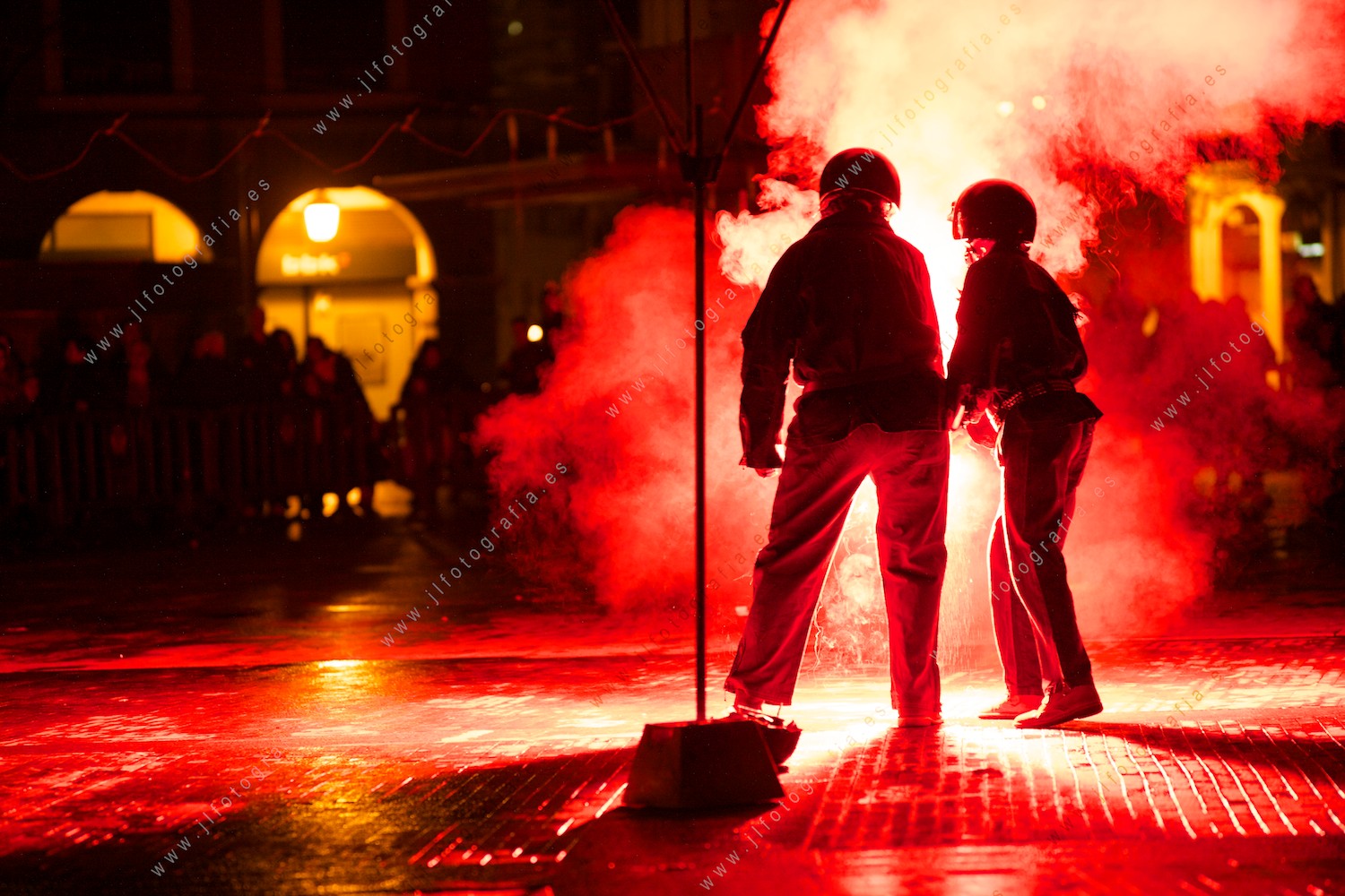 Carnaval de Barakaldo, espectáculo pirotécnico en la clausura.