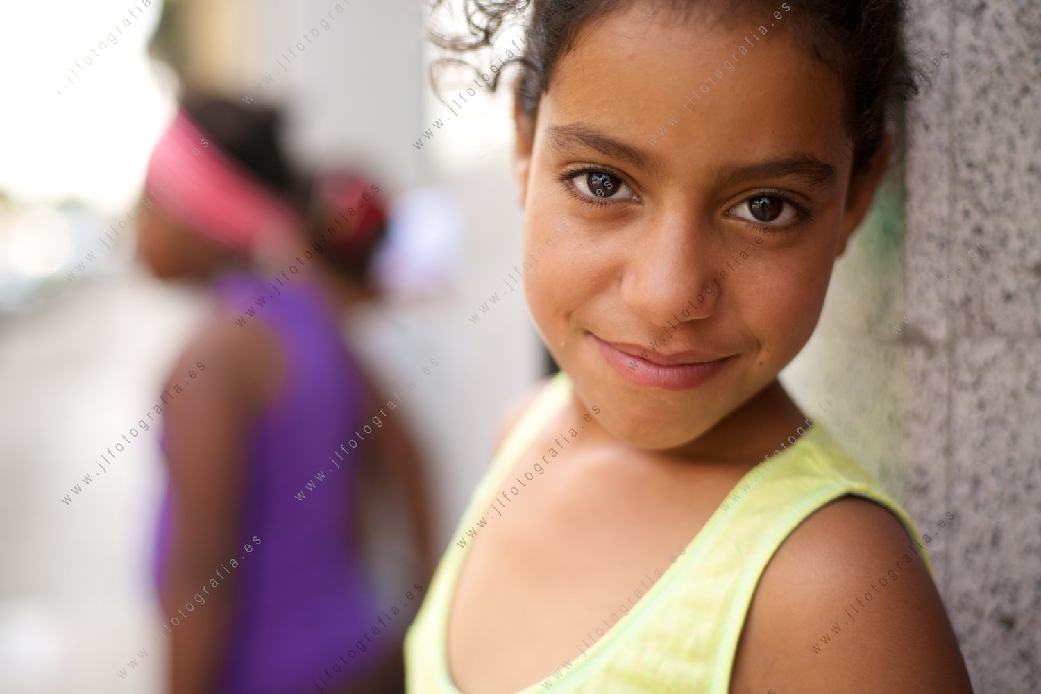 retrato de gran primer plano de una niña