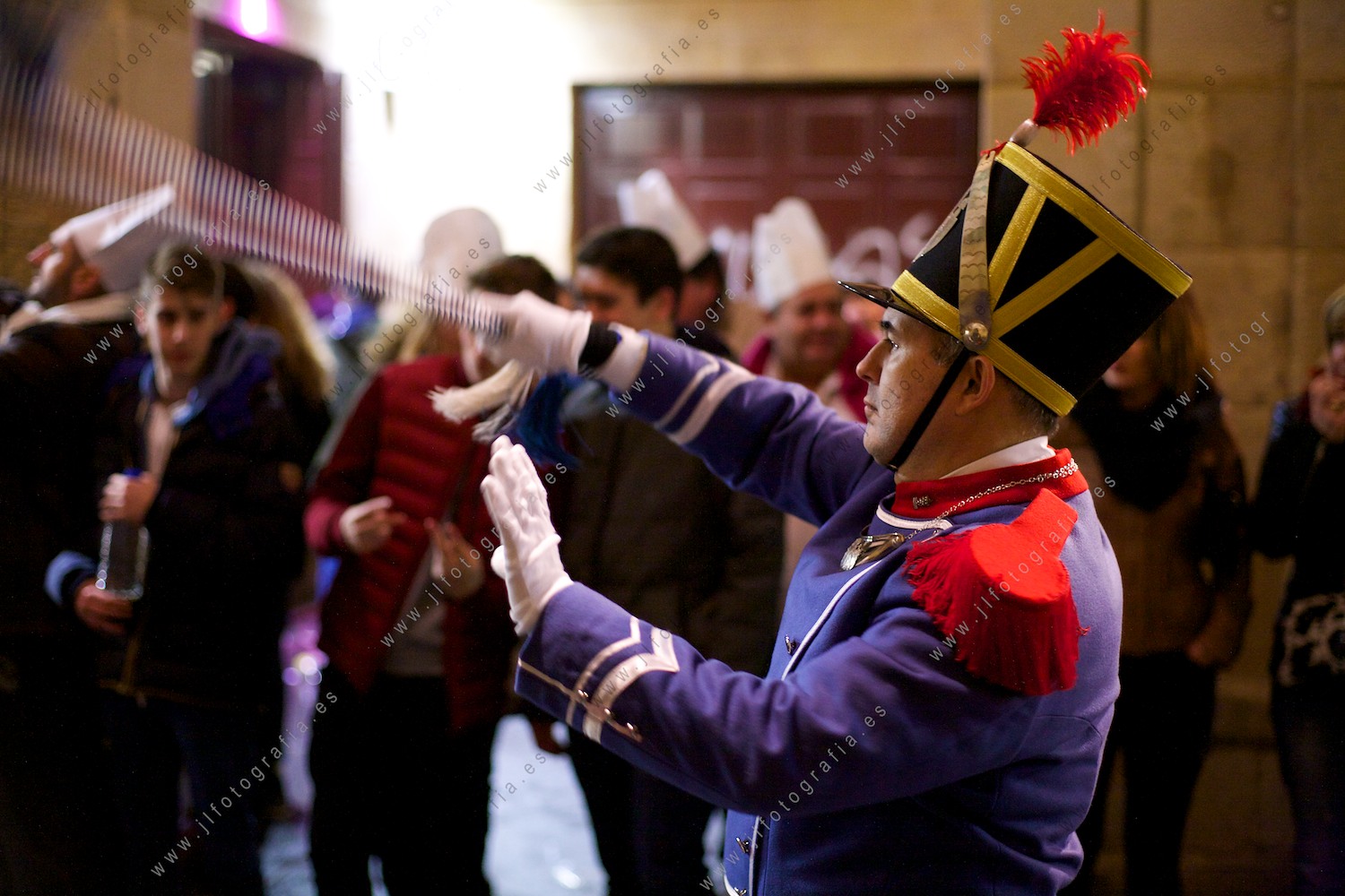 Marcando el paso en la fiesta de la tamborrada de San Sebastián