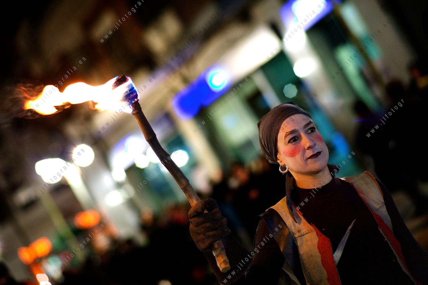 Uno de los personajes del fuego en carnavales de Barakaldo