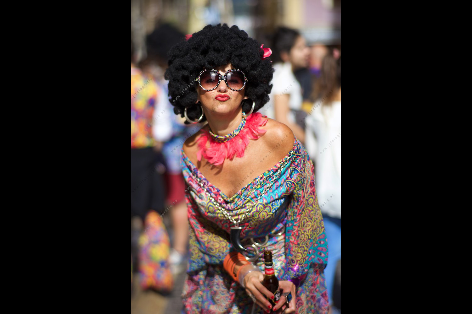 Irene, en fiestas de San Fausto, disfrazada. Retrato de una mujer preciosa.